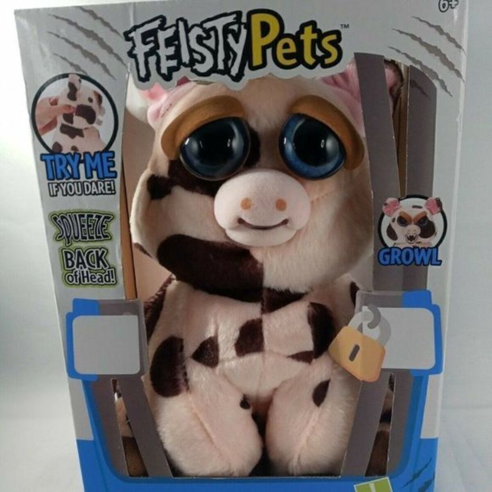 Feisty Pets Mort The Snort Spotted Pig‎ Plush Anima